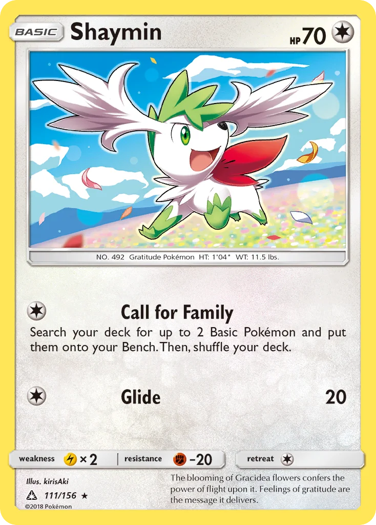 Shaymin Pokemon card