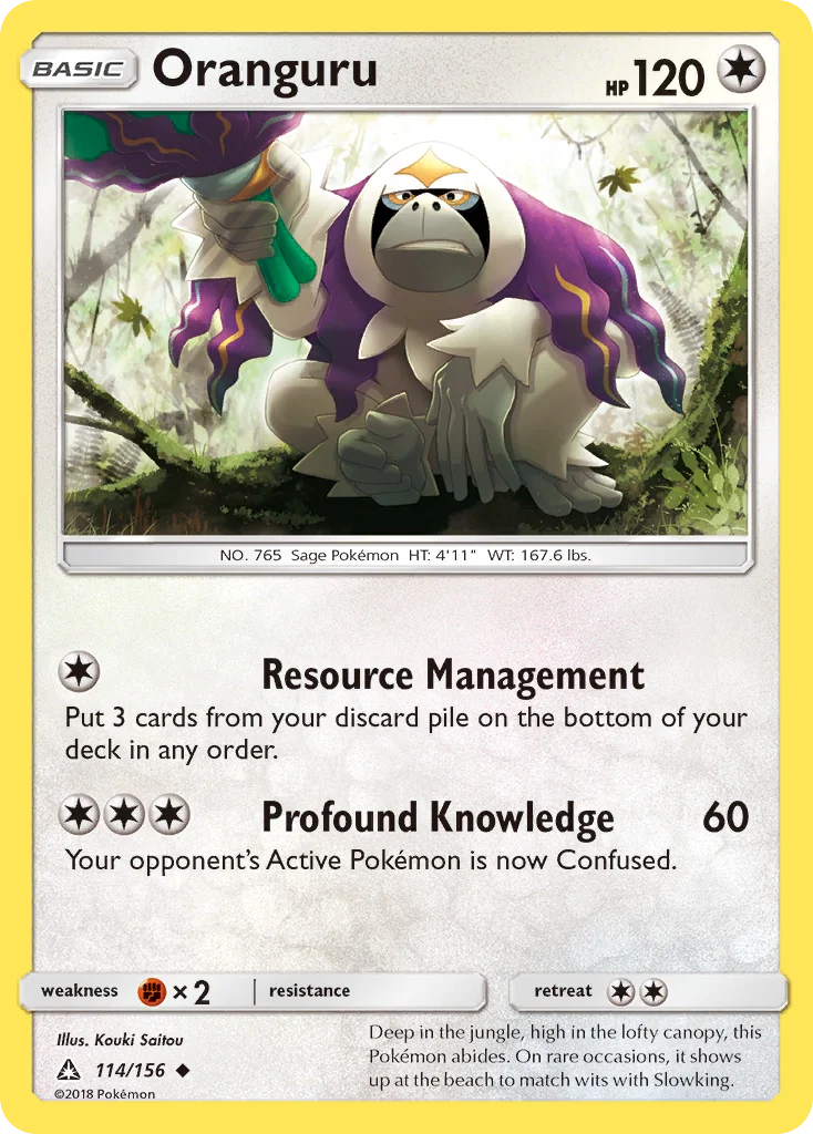 Oranguru Pokemon card