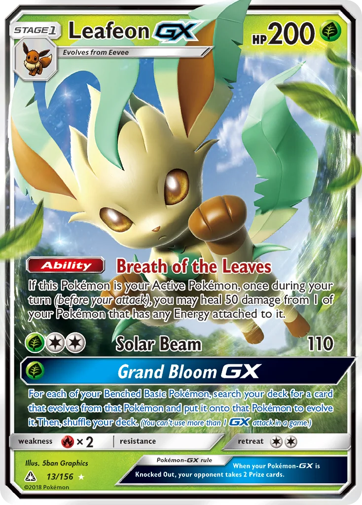 Leafeon-GX Pokemon card