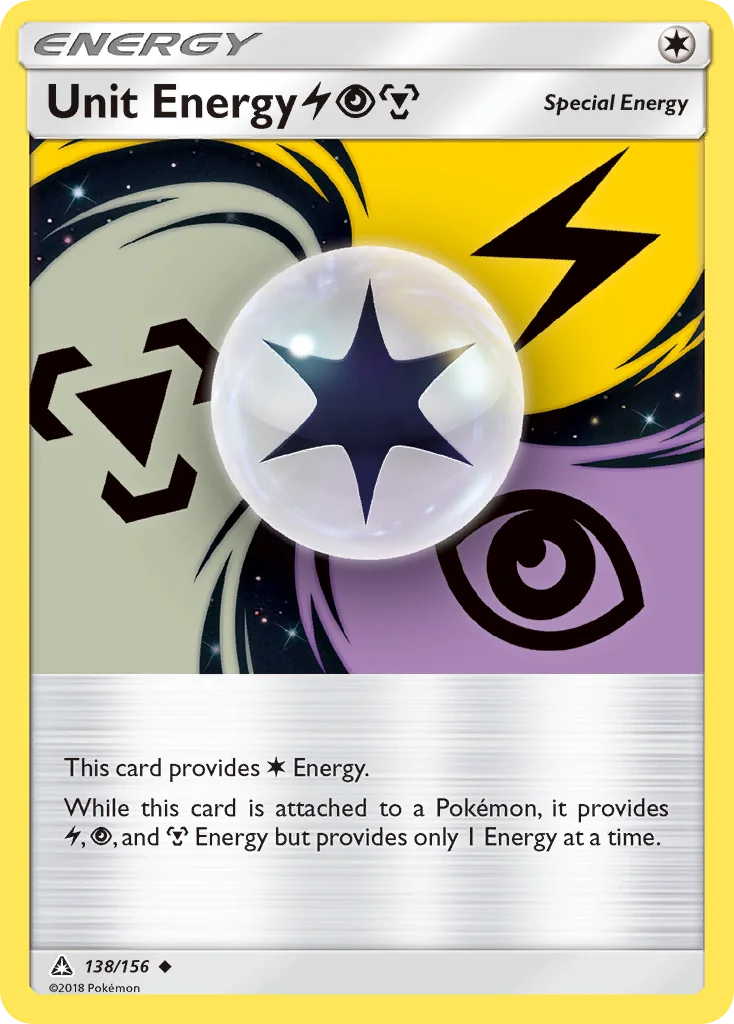 Unit Energy LightningPsychicMetal Pokemon card