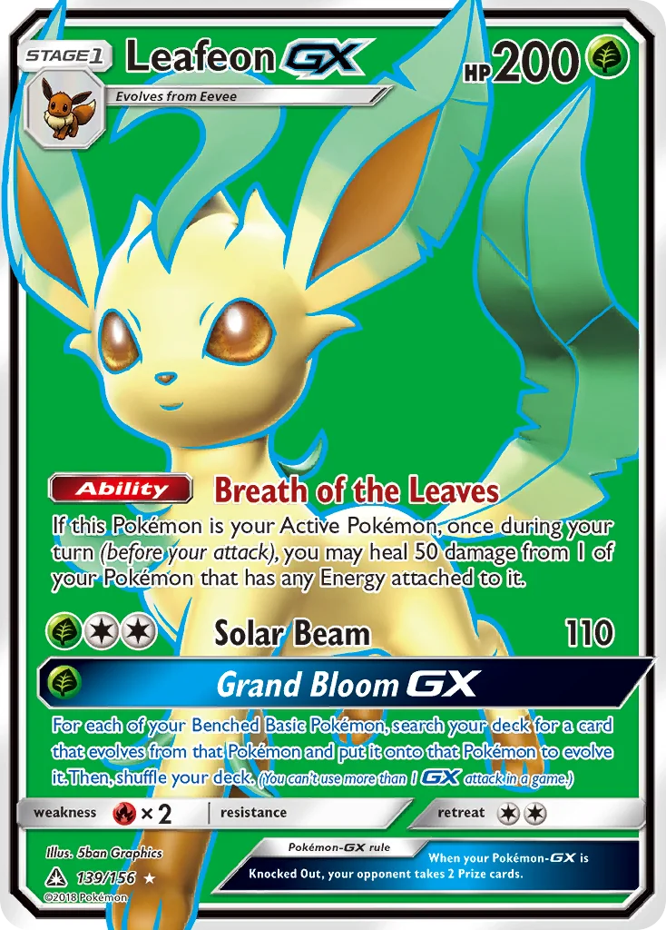 Leafeon-GX Pokemon card