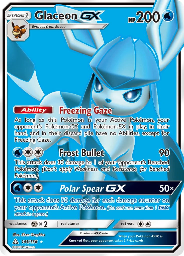Glaceon-GX Pokemon card