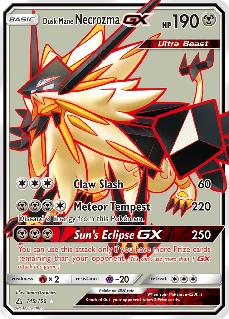 Dusk Mane Necrozma-GX Pokemon card