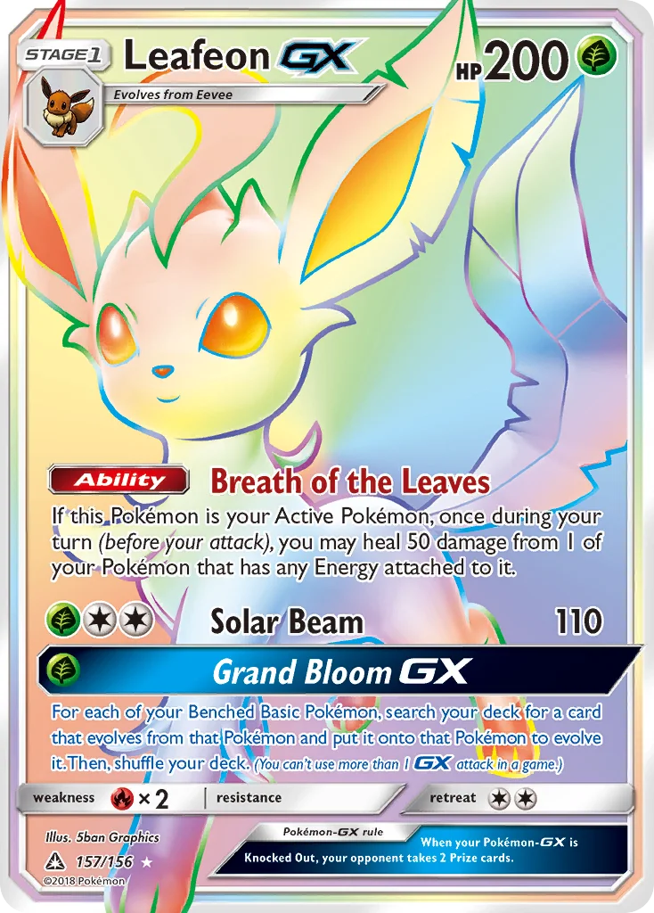 Leafeon-GX Pokemon card