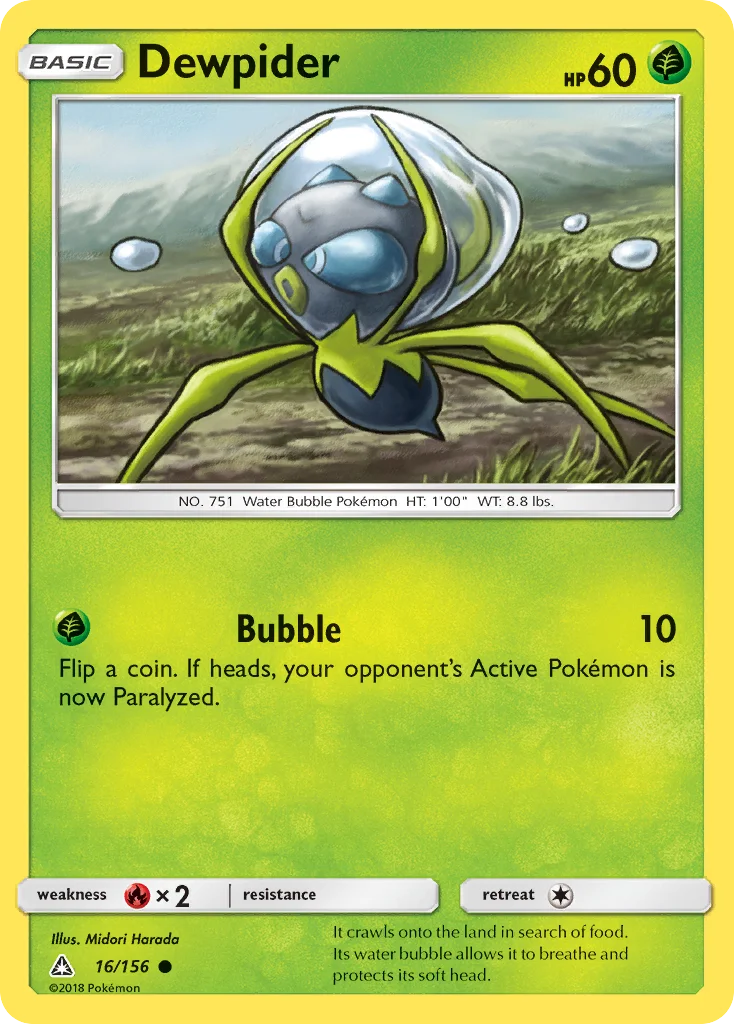 Dewpider Pokemon card