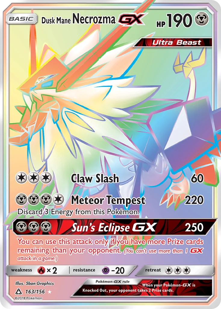 Dusk Mane Necrozma-GX Pokemon card