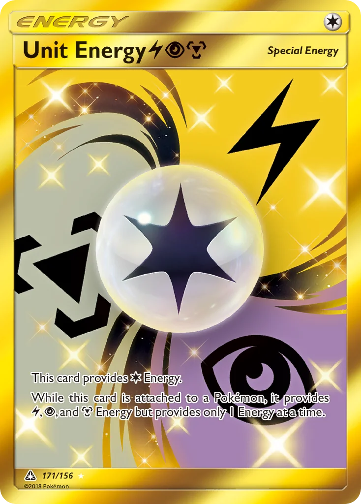 Unit Energy LightningPsychicMetal Pokemon card