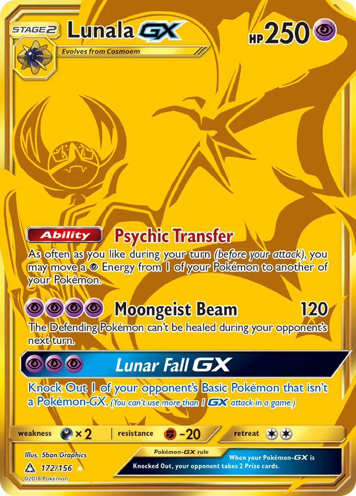Lunala-GX Pokemon card