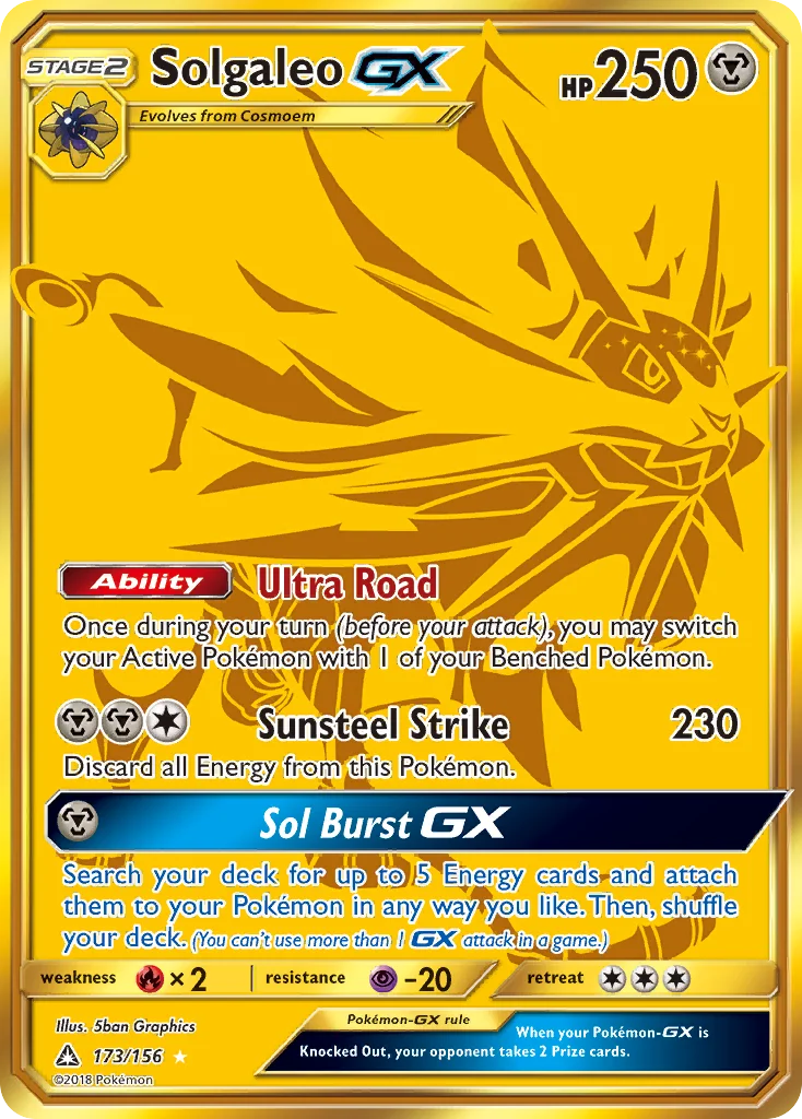 Solgaleo-GX Pokemon card