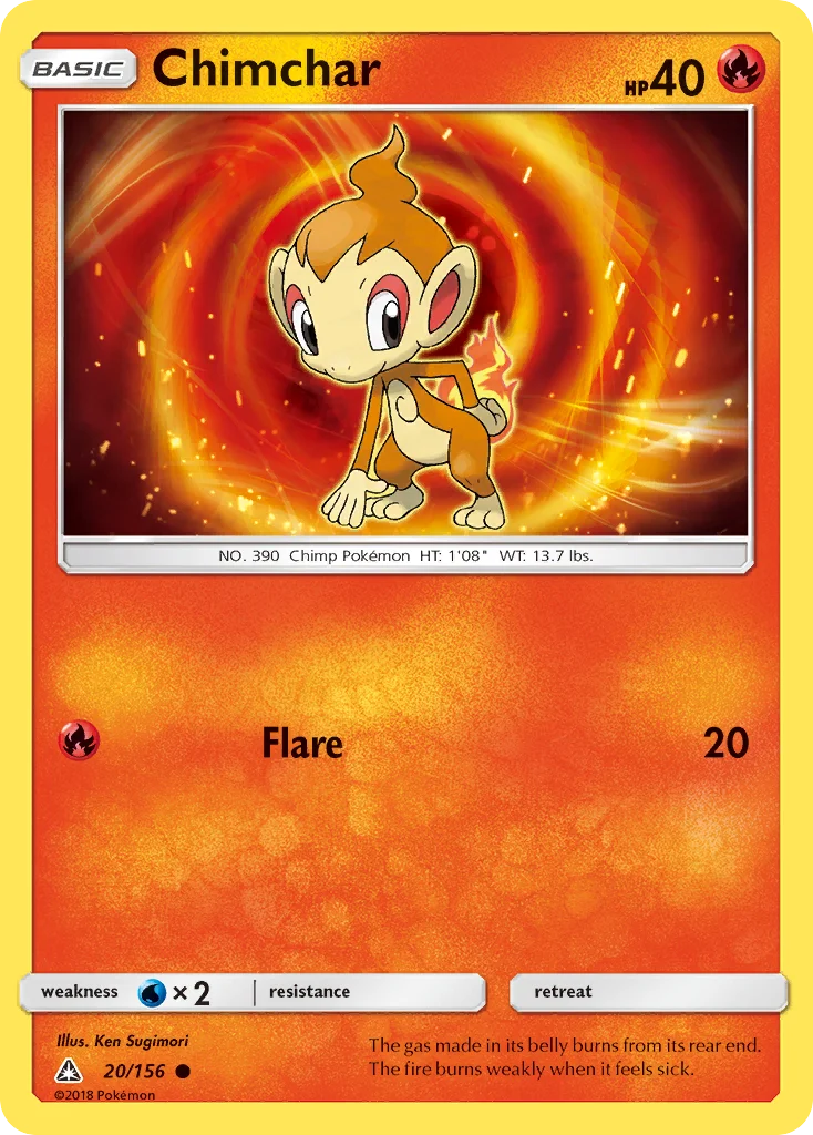 Chimchar Pokemon card