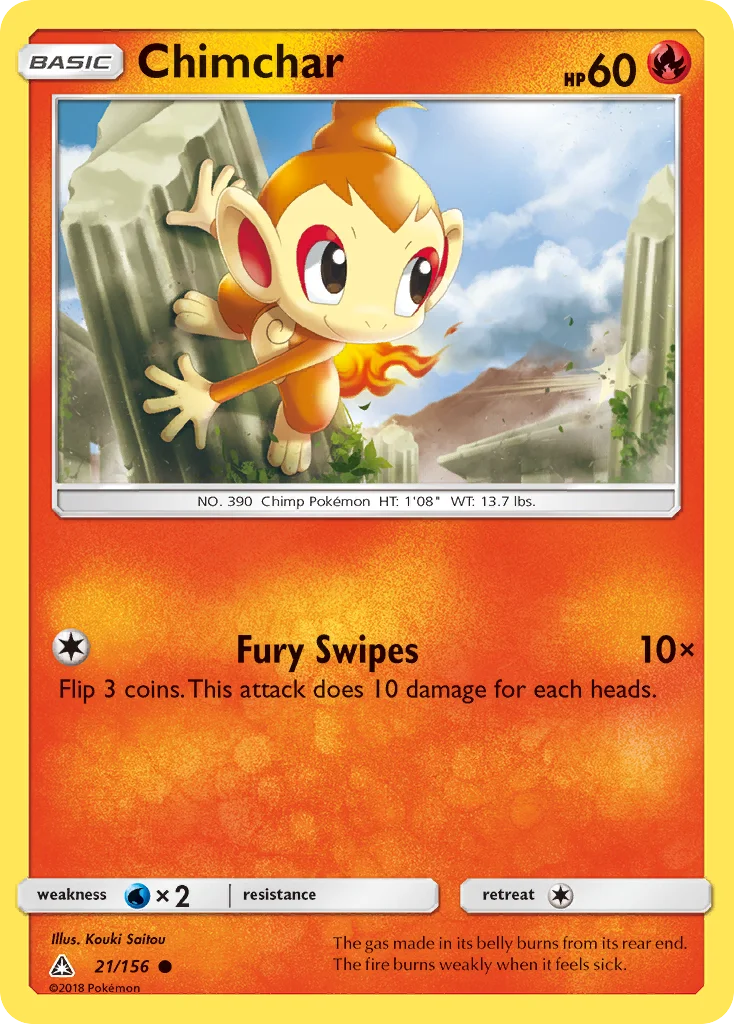 Chimchar Pokemon card