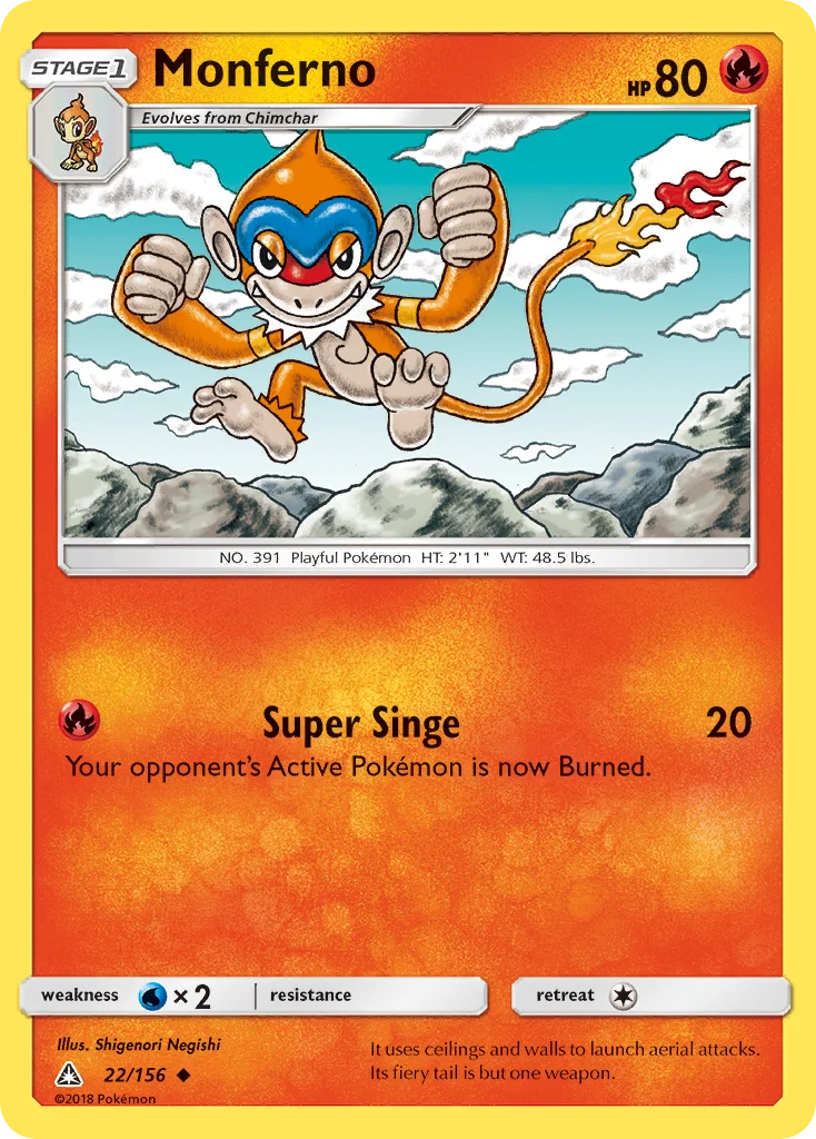 Monferno Pokemon card