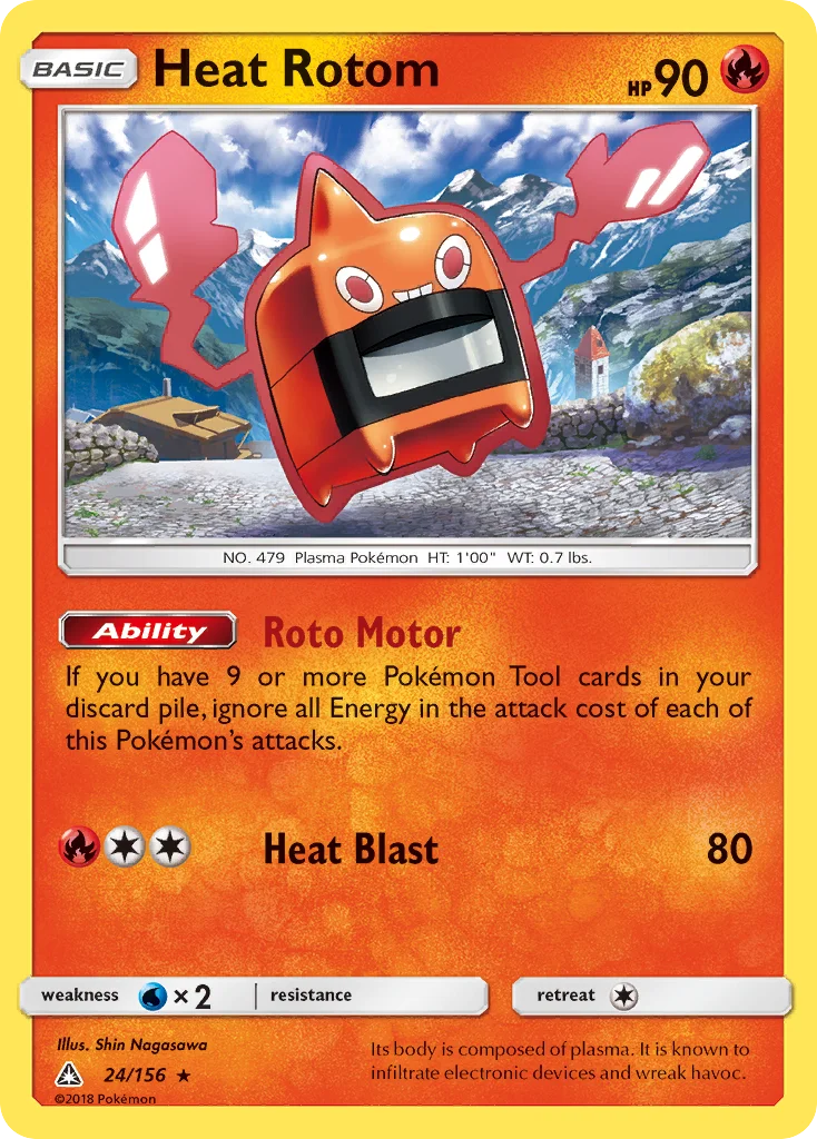 Heat Rotom Pokemon card