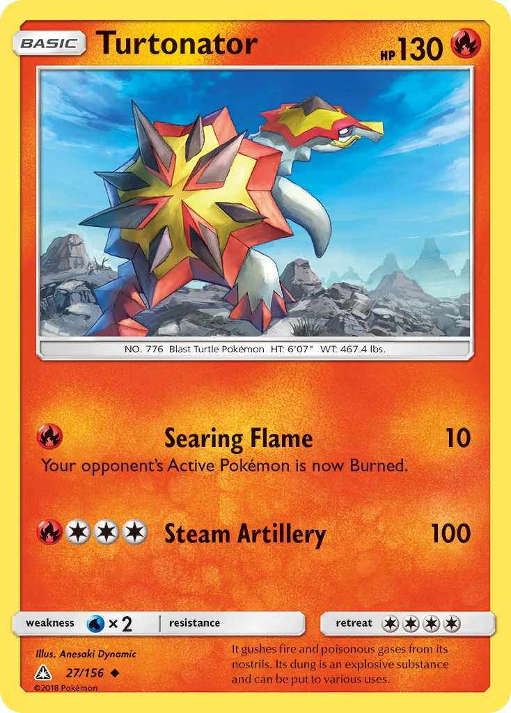 Turtonator Pokemon card