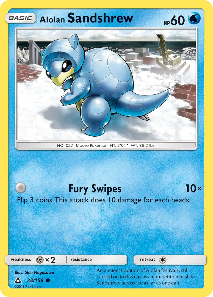 Alolan Sandshrew Pokemon card