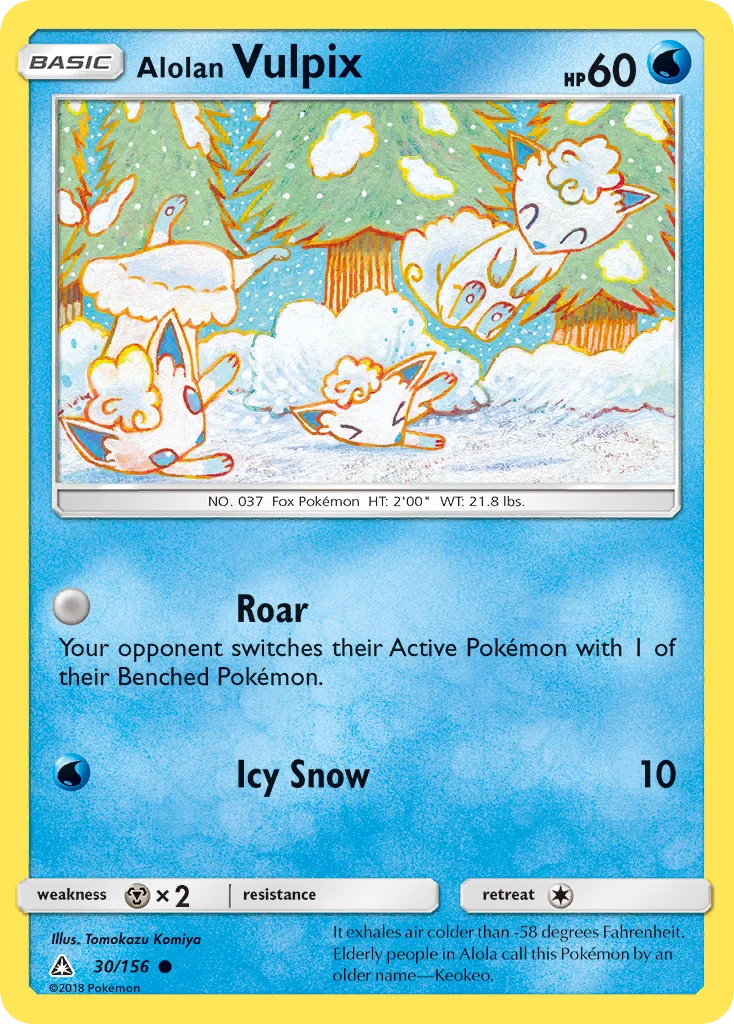 Alolan Vulpix Pokemon card