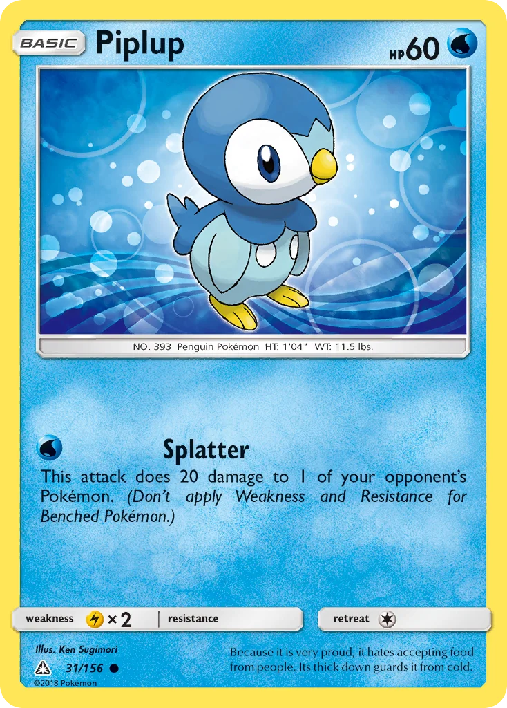 Piplup Pokemon card