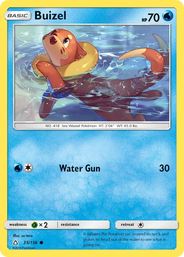 Buizel Pokemon card