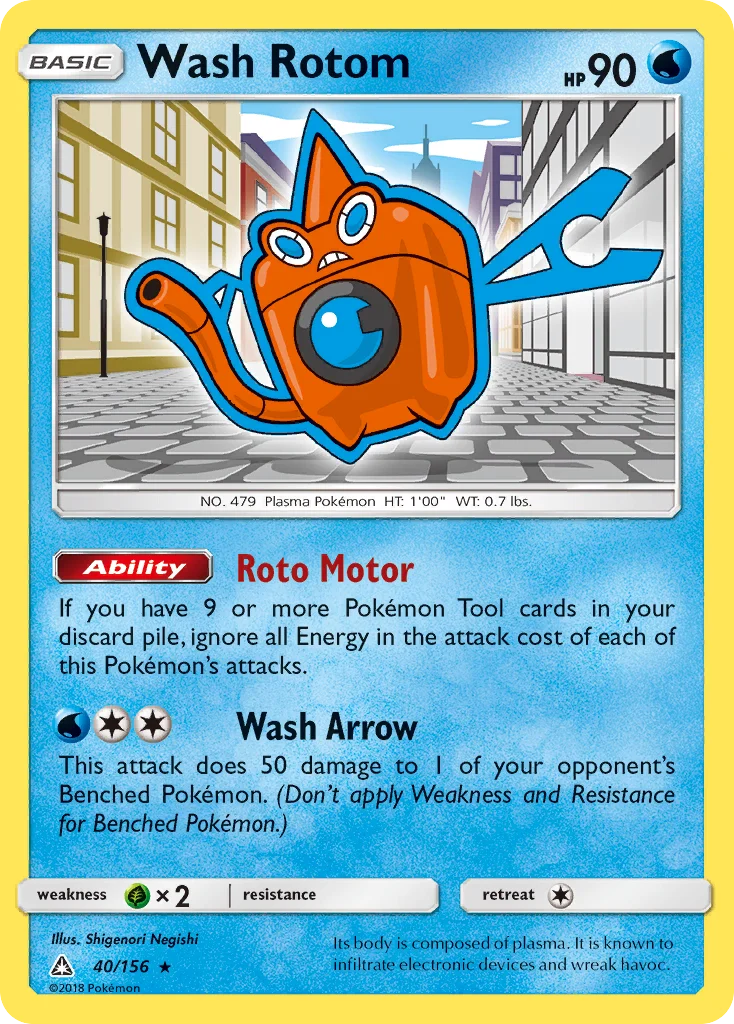 Wash Rotom Pokemon card
