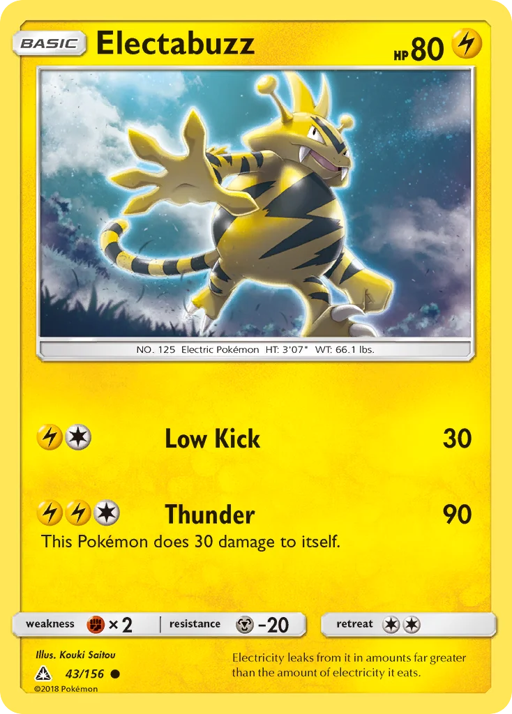 Electabuzz Pokemon card