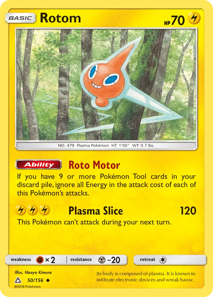 Rotom Pokemon card