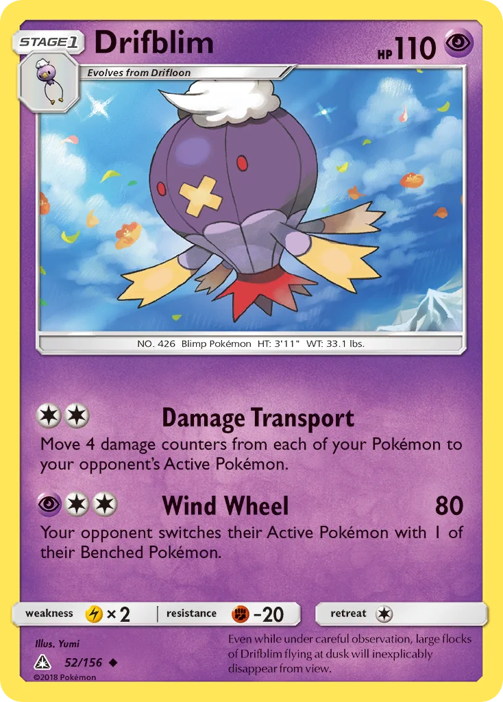 Drifblim Pokemon card