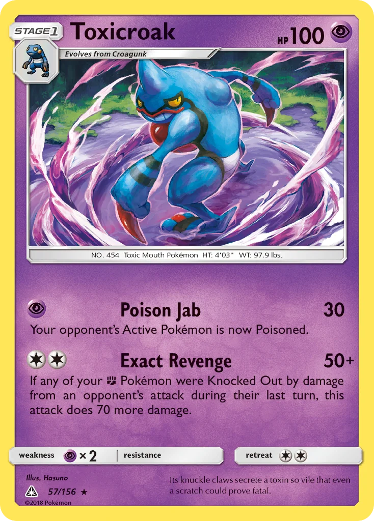 Toxicroak Pokemon card