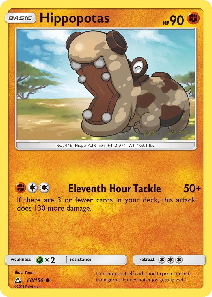 Hippopotas Pokemon card