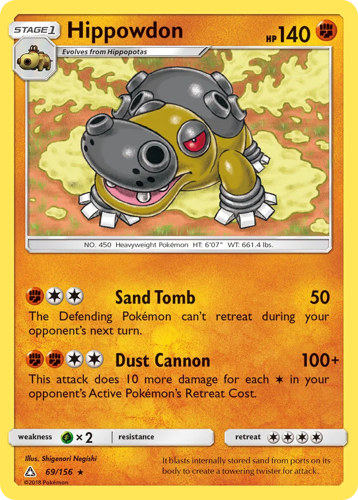 Hippowdon Pokemon card
