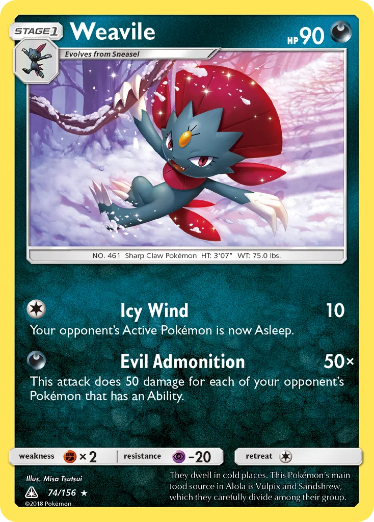 Weavile Pokemon card