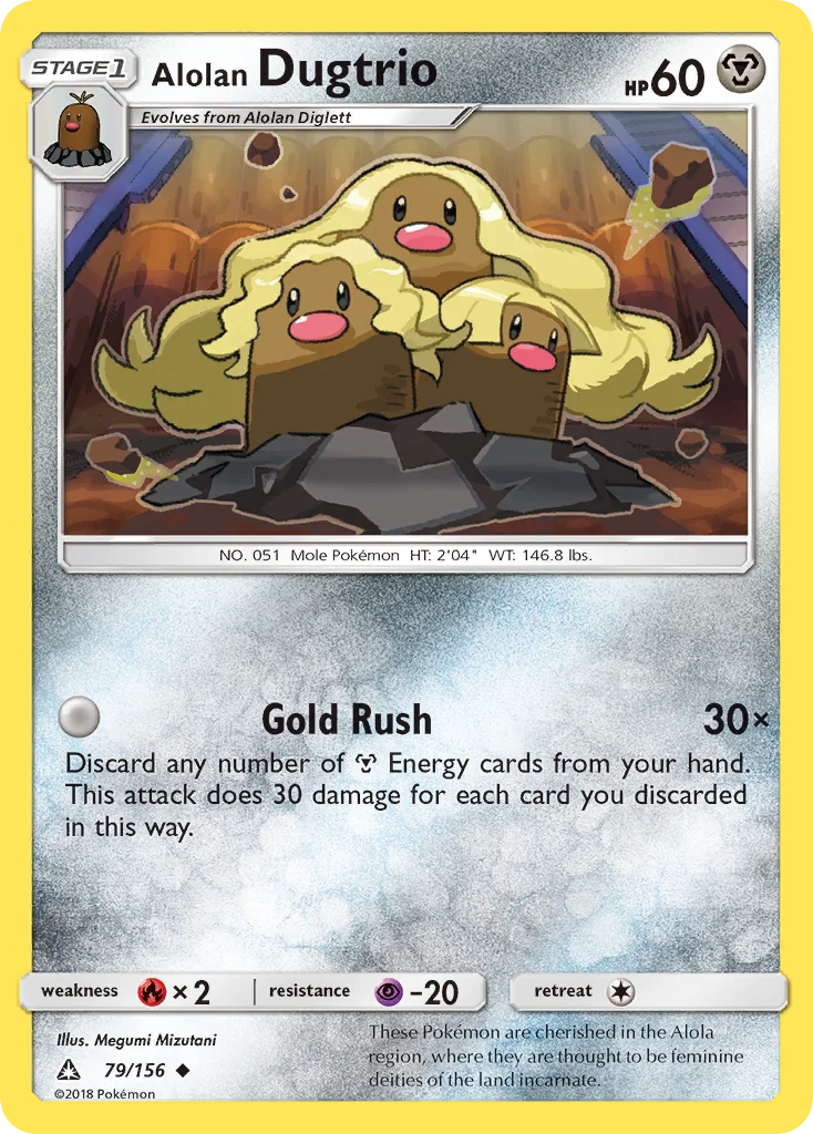 Alolan Dugtrio Pokemon card