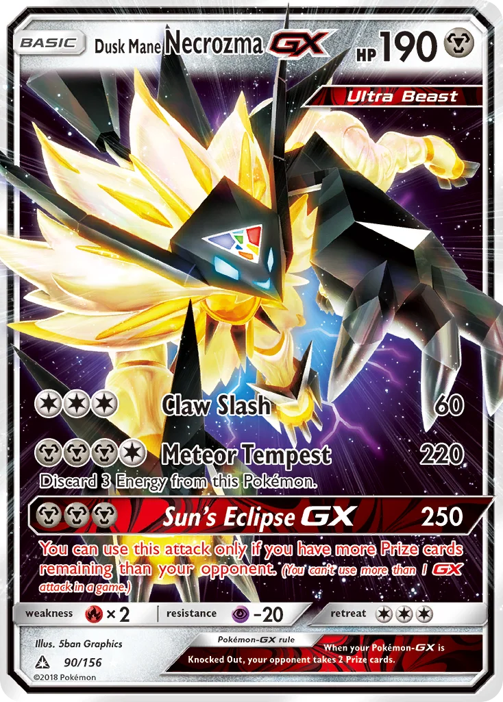 Dusk Mane Necrozma-GX Pokemon card