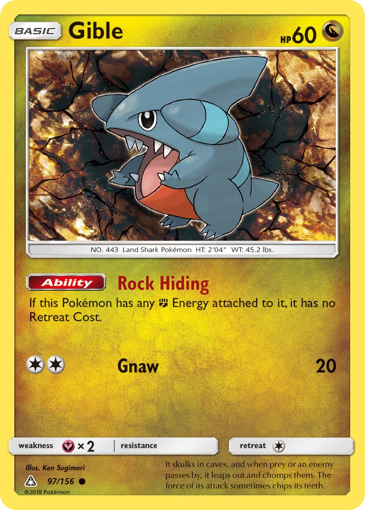 Gible Pokemon card