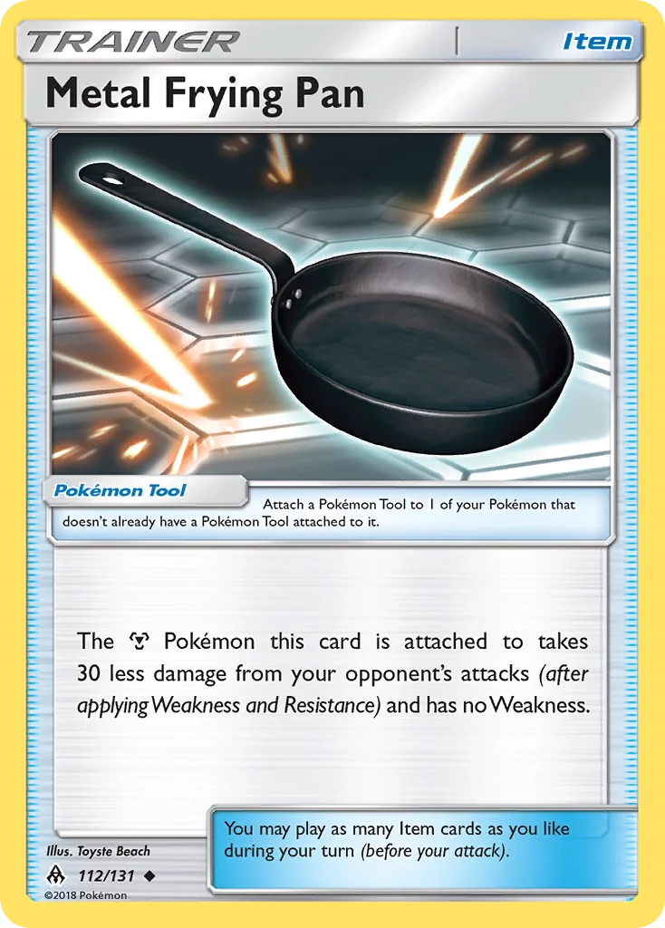 Metal Frying Pan Pokemon card