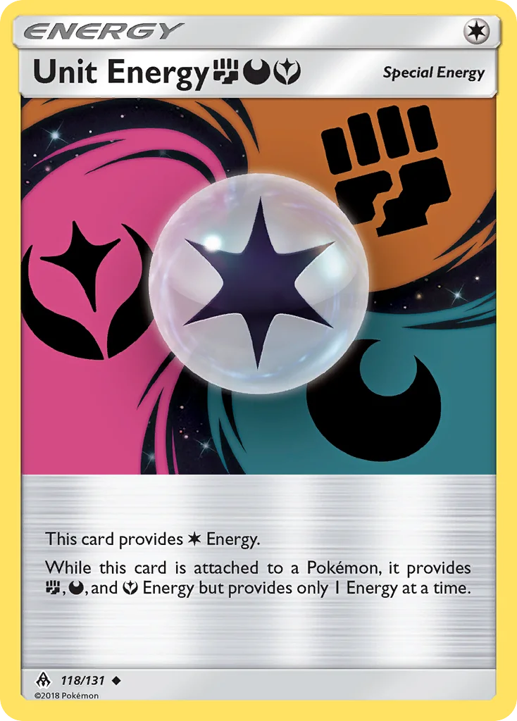 Unit Energy FightingDarknessFairy Pokemon card