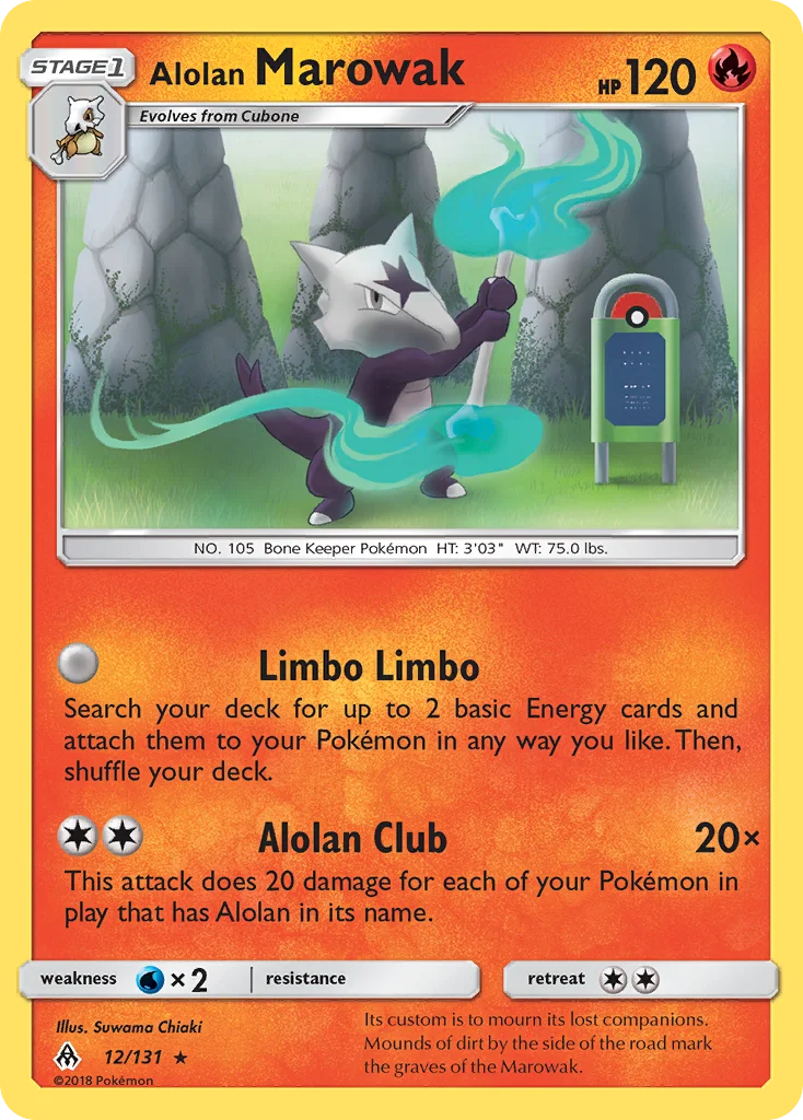 Alolan Marowak Pokemon card