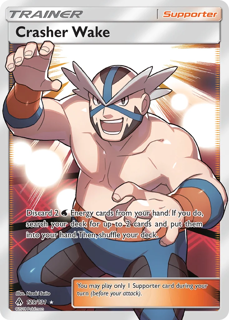Crasher Wake Pokemon card