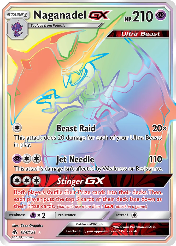 Naganadel-GX Pokemon card