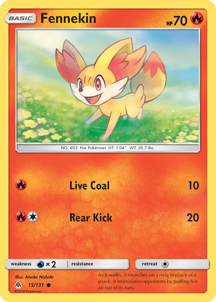 Fennekin Pokemon card