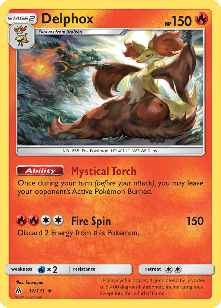 Delphox Pokemon card
