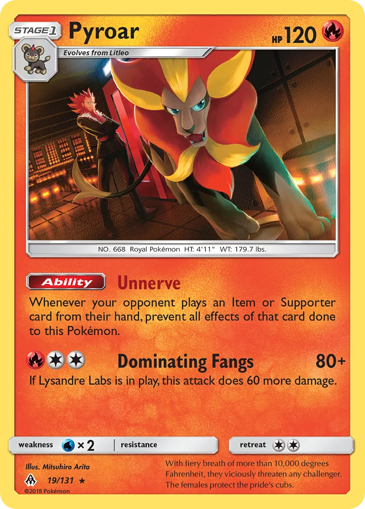 Pyroar Pokemon card
