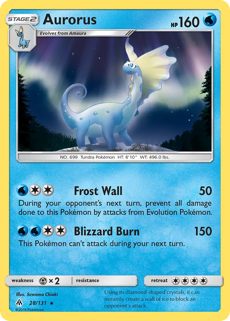 Aurorus Pokemon card