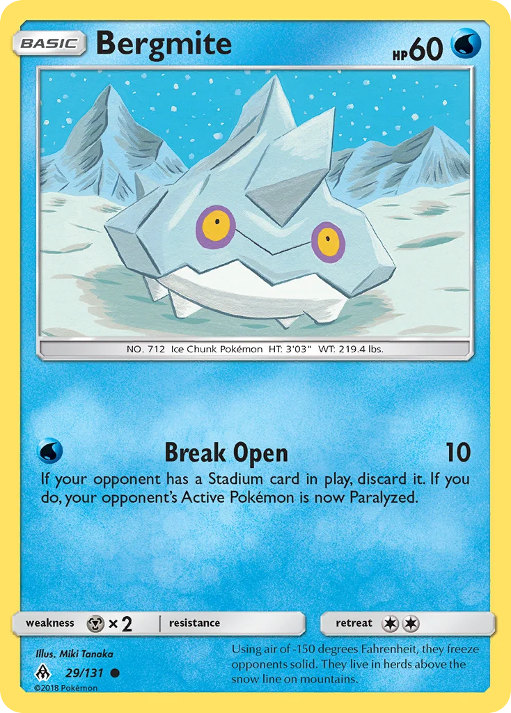 Bergmite Pokemon card