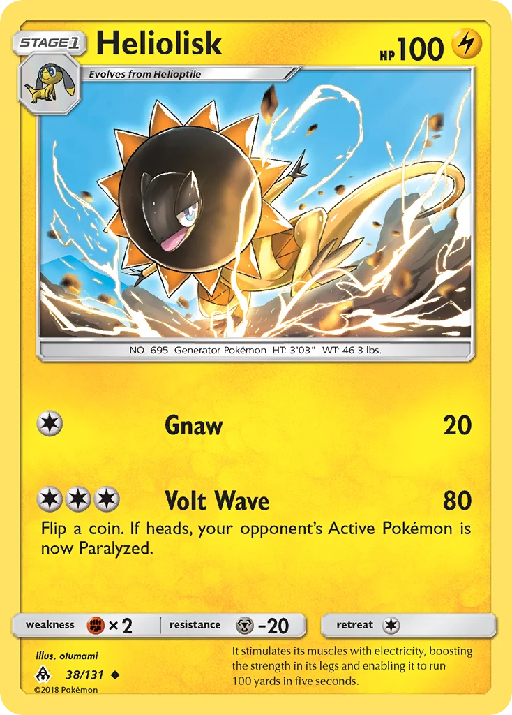 Heliolisk Pokemon card