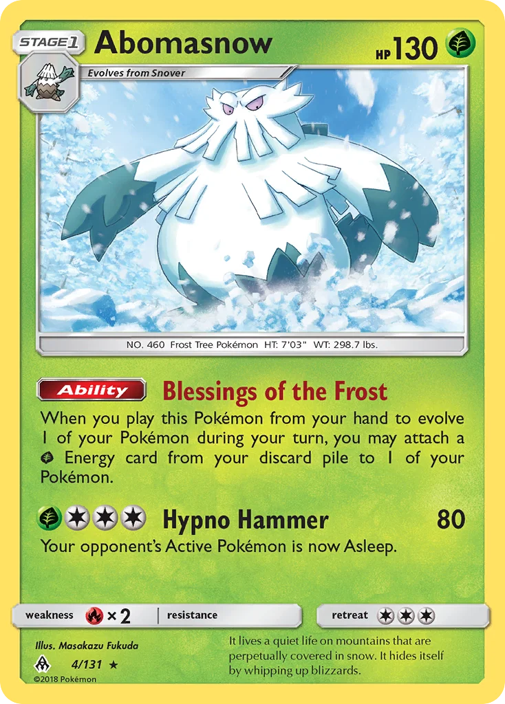 Abomasnow Pokemon card
