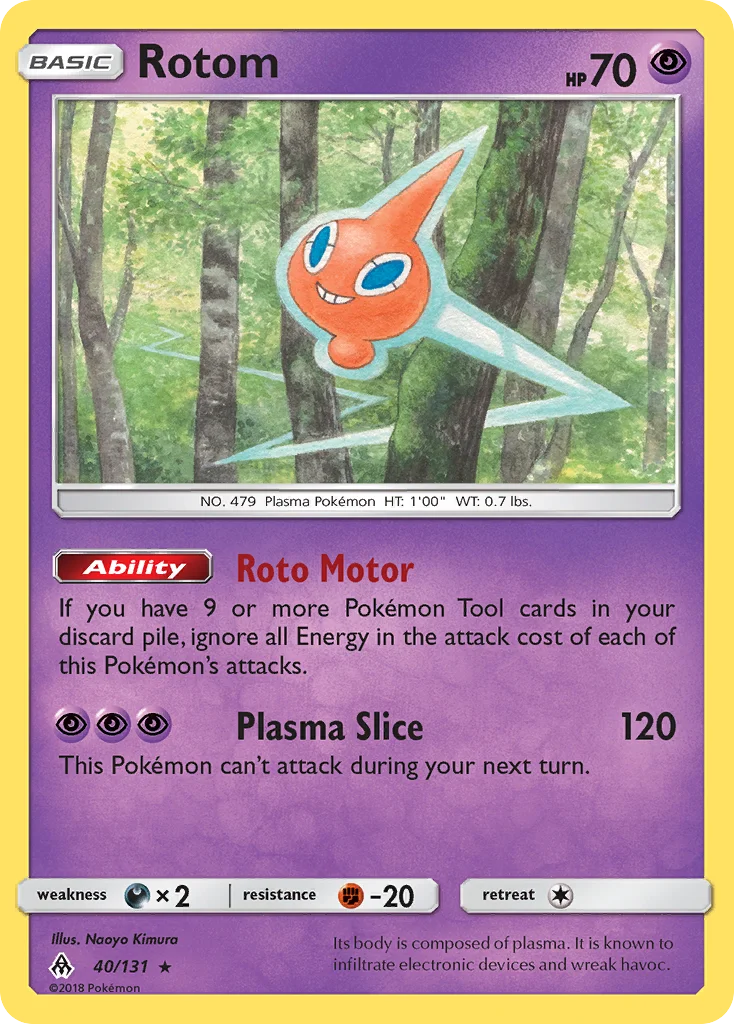 Rotom Pokemon card