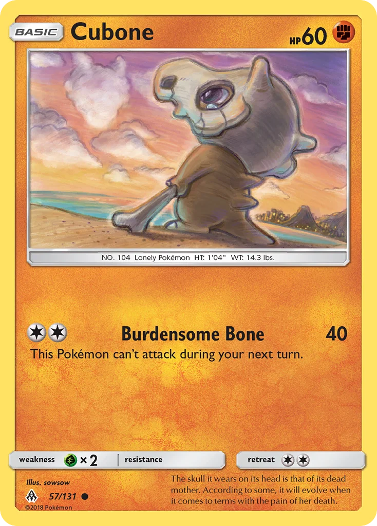 Cubone Pokemon card