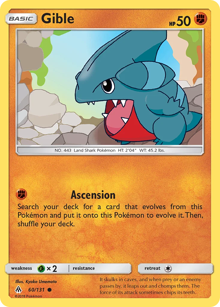 Gible Pokemon card