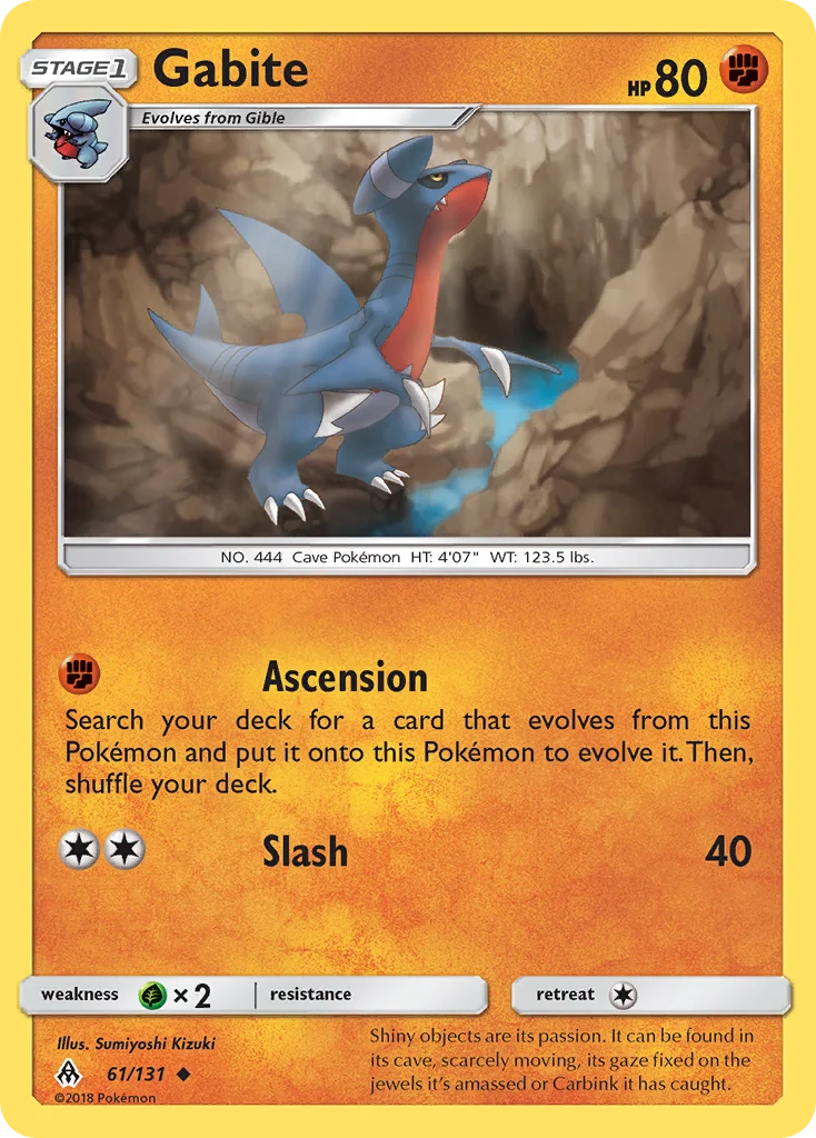 Gabite Pokemon card
