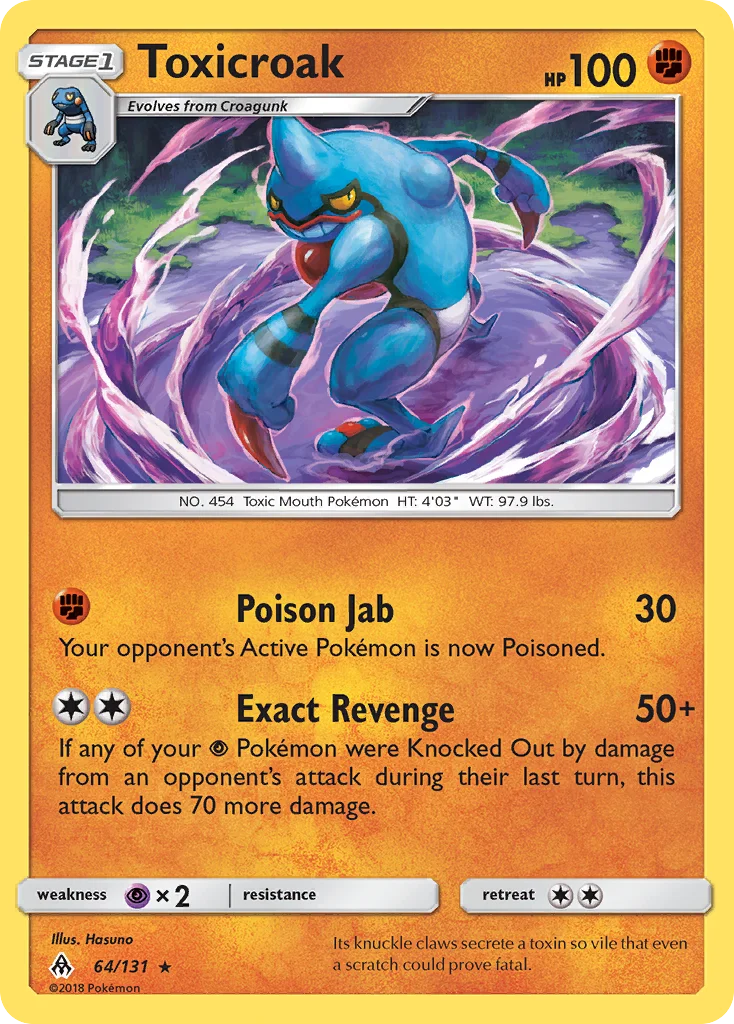 Toxicroak Pokemon card